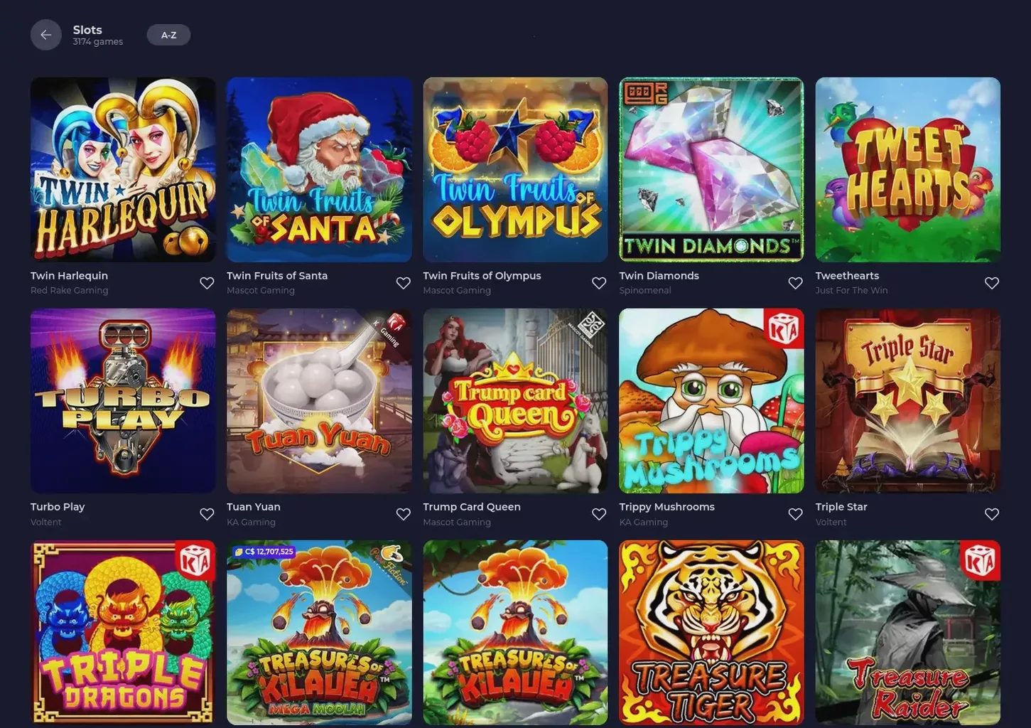 Игровой каталог Фаро
